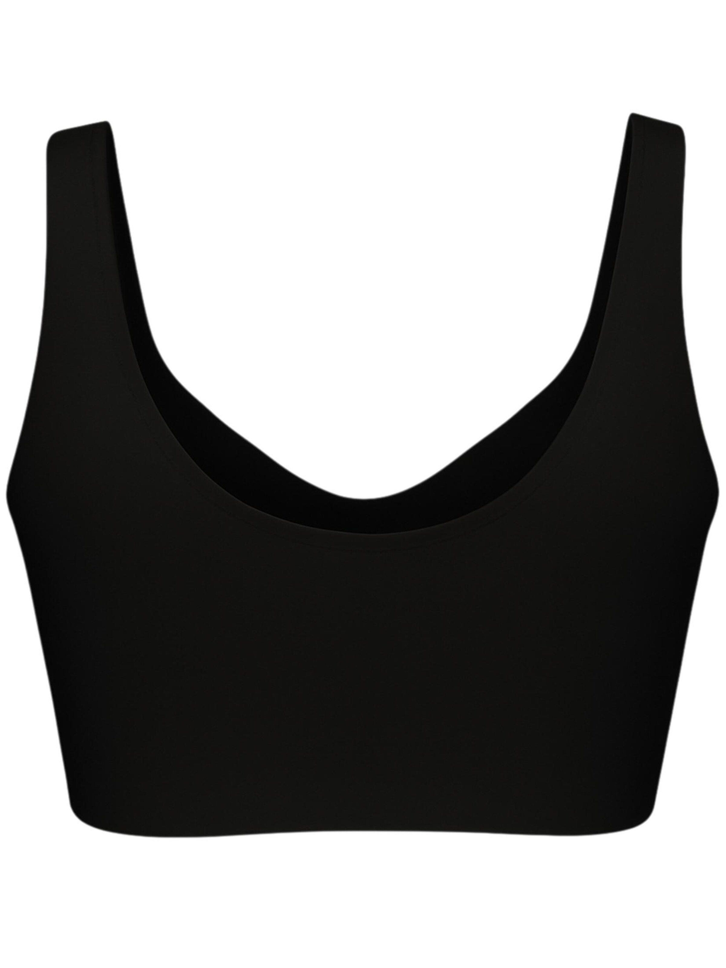 fashionshowcase - Bustier Sujetador deportivo 'FrontEase' en negro