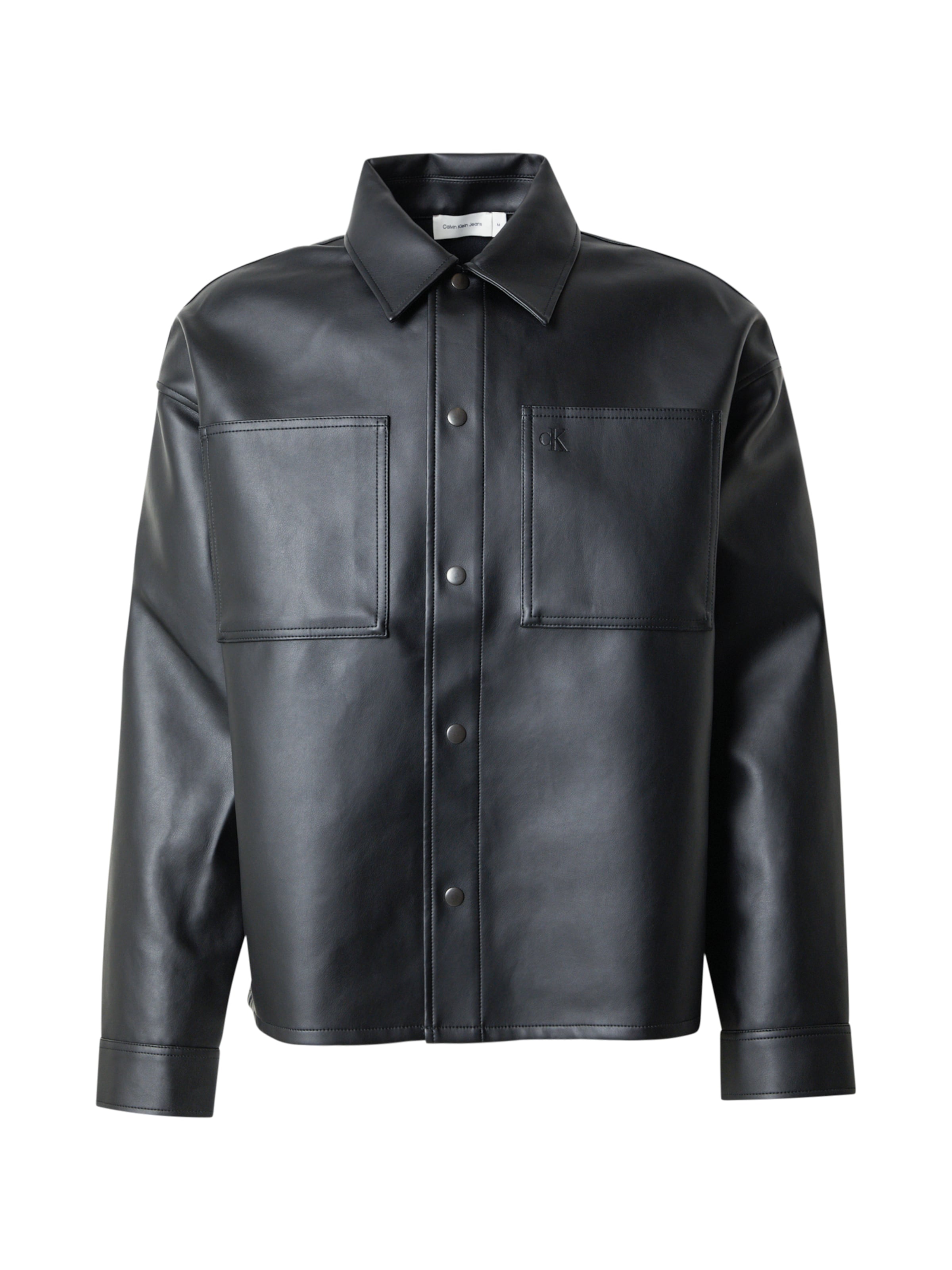 Geacă de primăvară-toamnă de la Calvin Klein Jeans pe negru: față