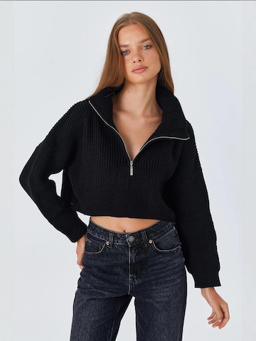 Pullover di MixRay in nero: frontale