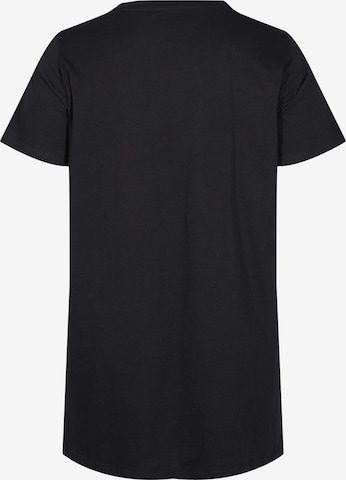 Zizzi T-Shirt 'Tessa' in Schwarz