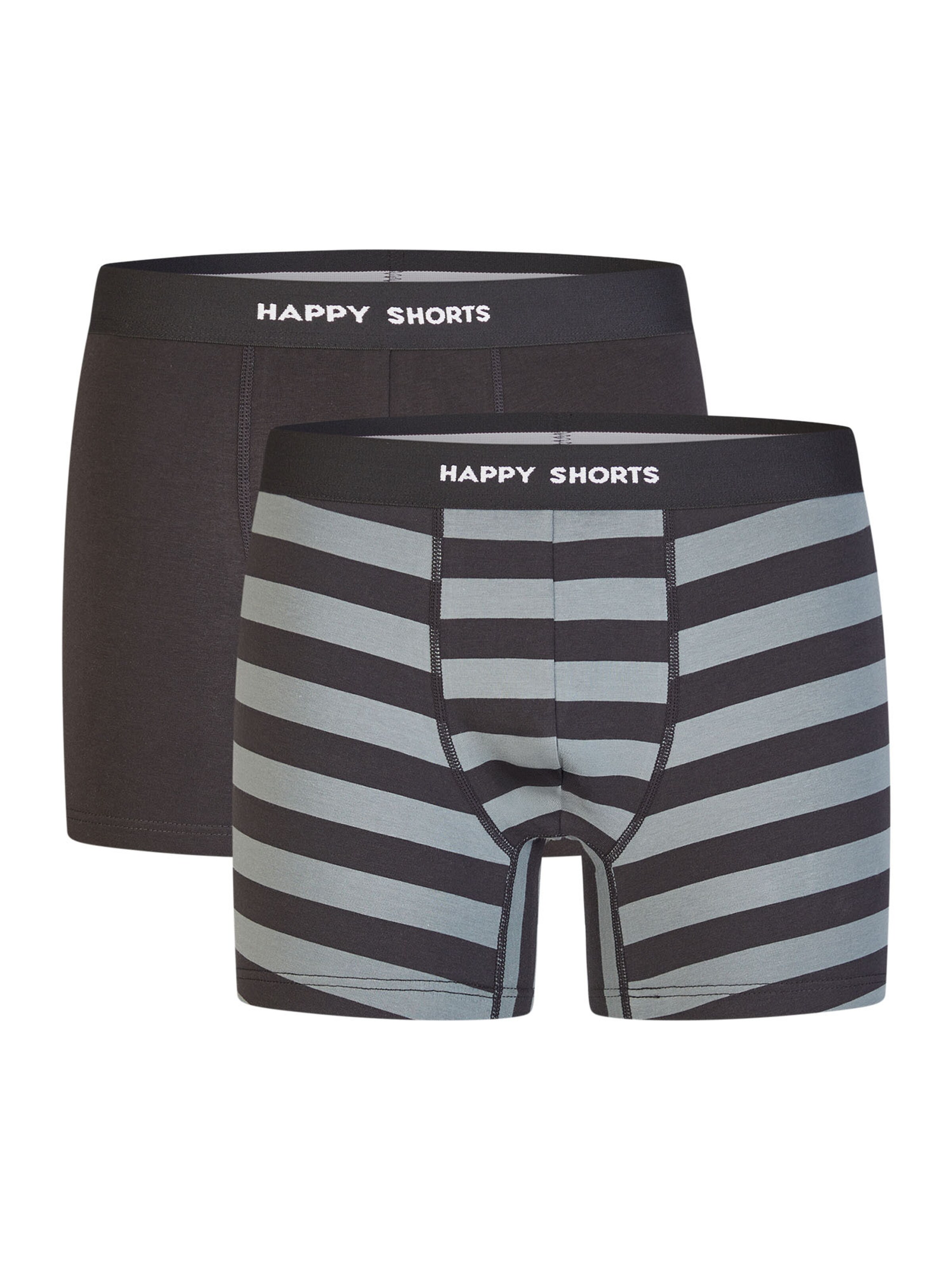 Happy Shorts Boxershorts in Zwart: voorkant