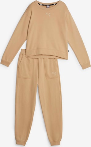 PUMA Sports Suit in Beige: front