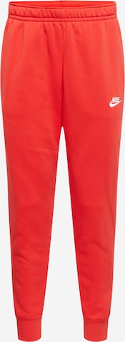 Nike Sportswear Tapered Hose 'Club Fleece' in Rot: predná strana