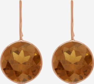 Boucles d'oreilles Gemshine en marron : devant