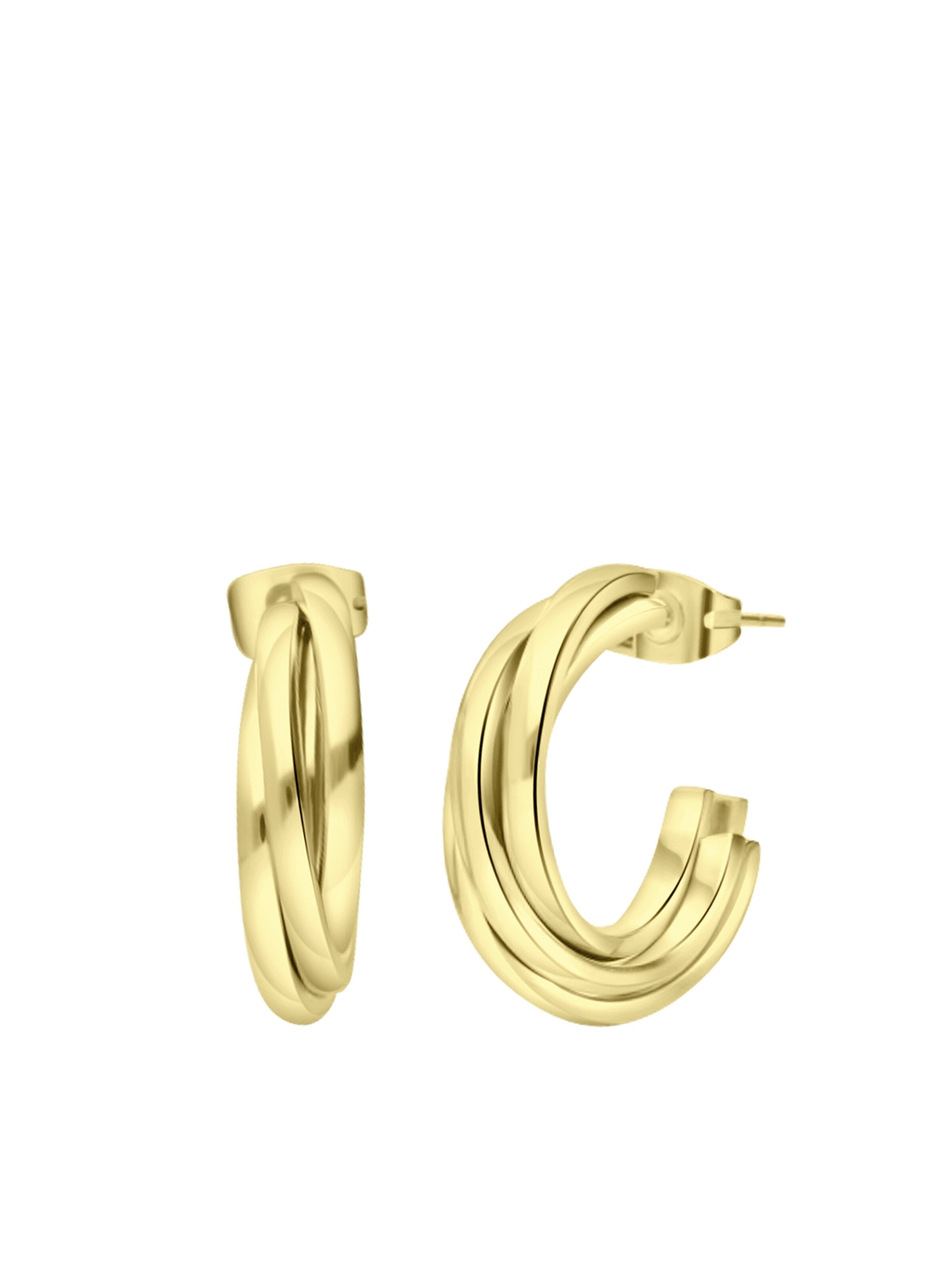 Lucardi Ohrringe in Gold: Vorderseite