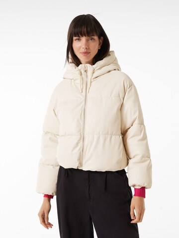 Bershka Tussenjas in Beige: voorkant