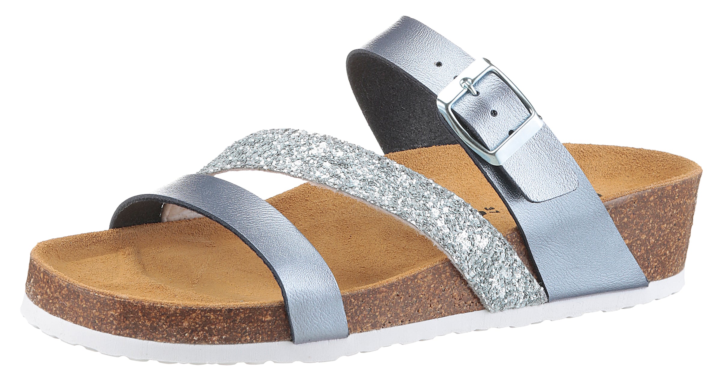 Aniston Pantolette in Blau: Vorderseite