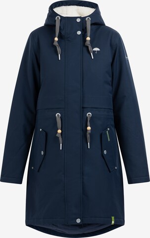 Parka d’hiver Schmuddelwedda en bleu : devant