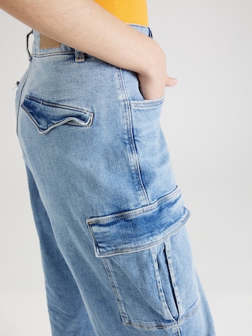 AG Jeans - Loosefit Calças de ganga cargo 'MOON' em azul