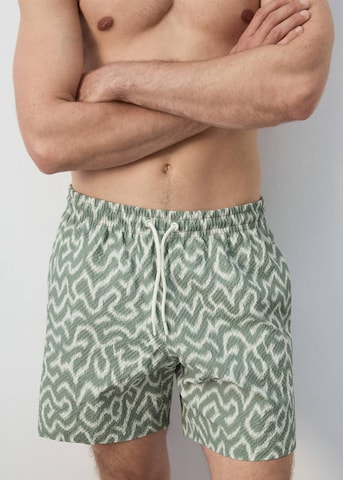 MANGO MAN Board Shorts 'Camu' in Green