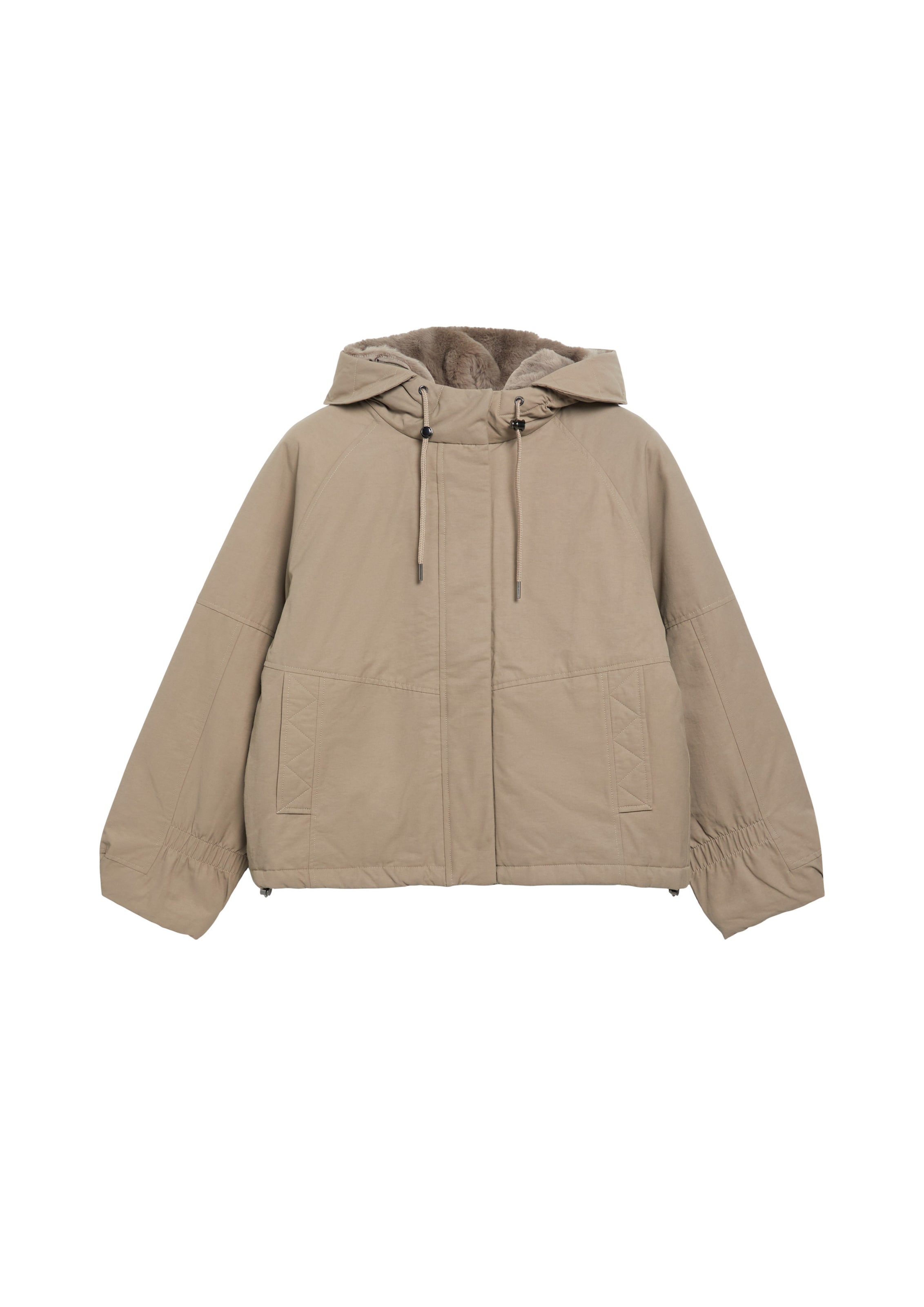 s.Oliver Winter Jacket in Beige: front