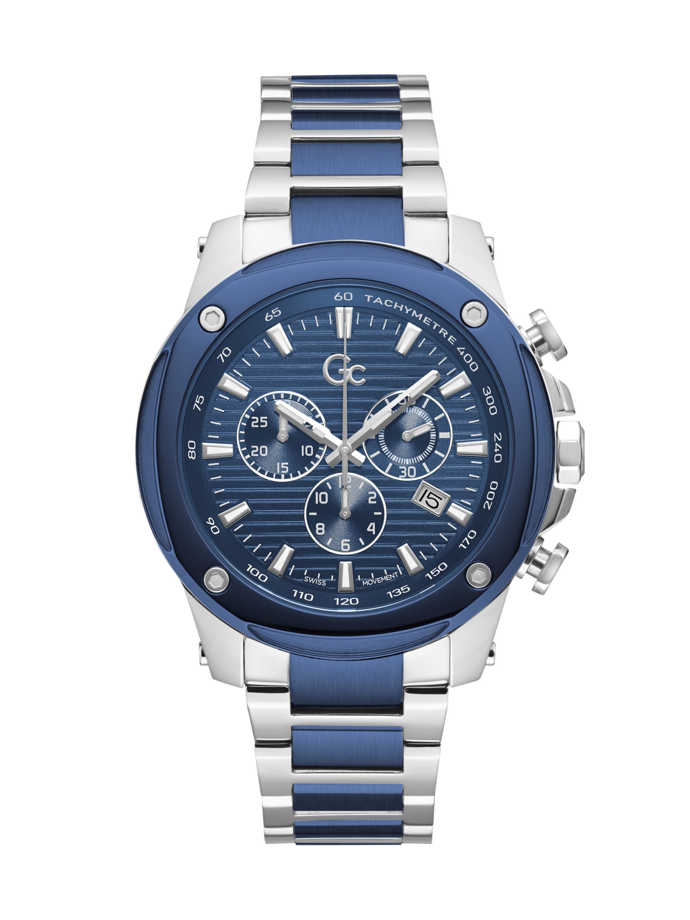 Montre à affichage analogique 'Brave' Gc en bleu : devant