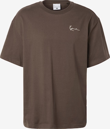 T-Shirt Karl Kani en marron : devant