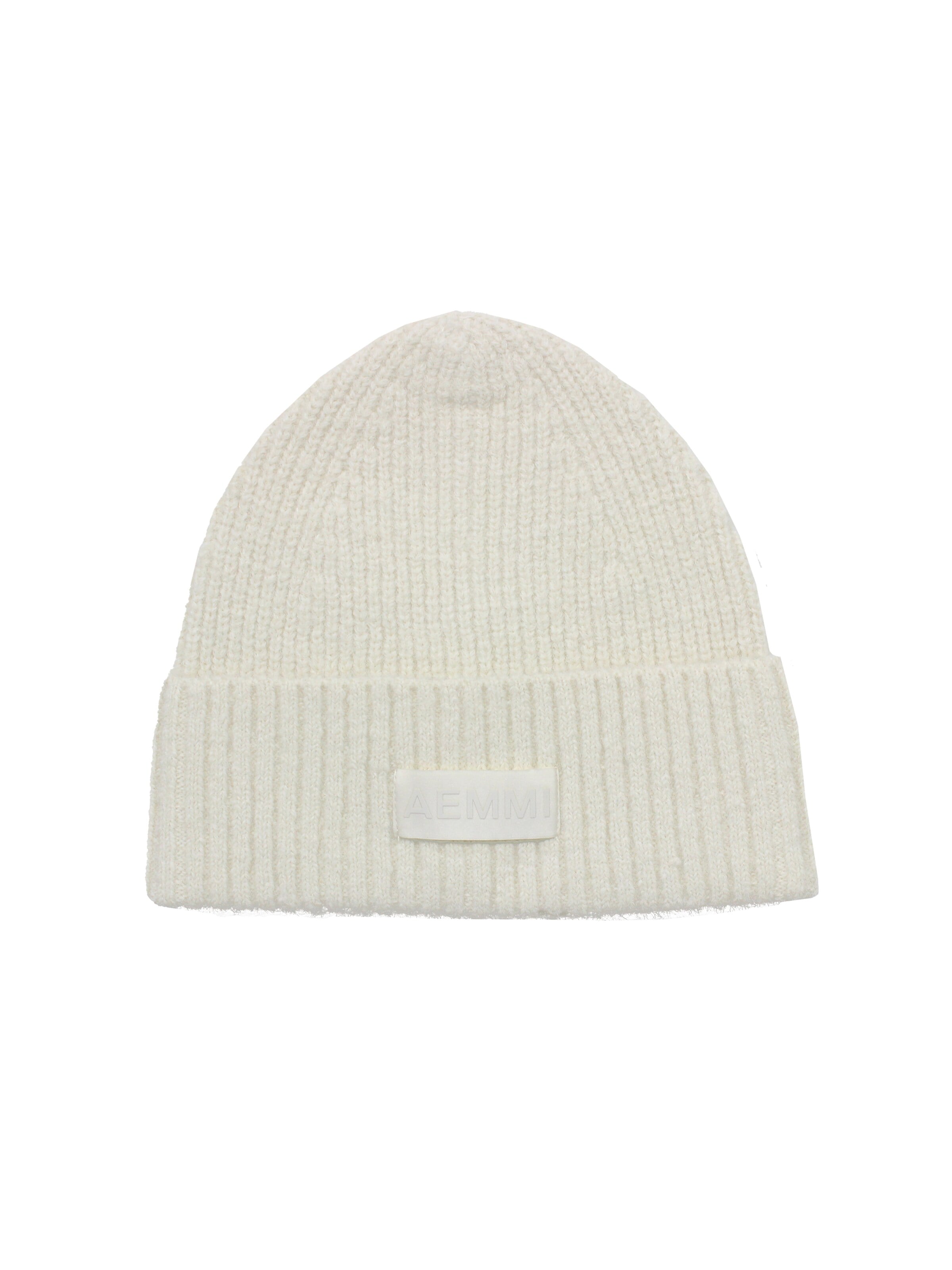 AEMMI Čepice 'MOHAIR AND WOOL BLEND BEANIE' – bílá: přední strana