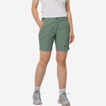 JACK WOLFSKIN Slim fit Outdoor Pants in Green: front