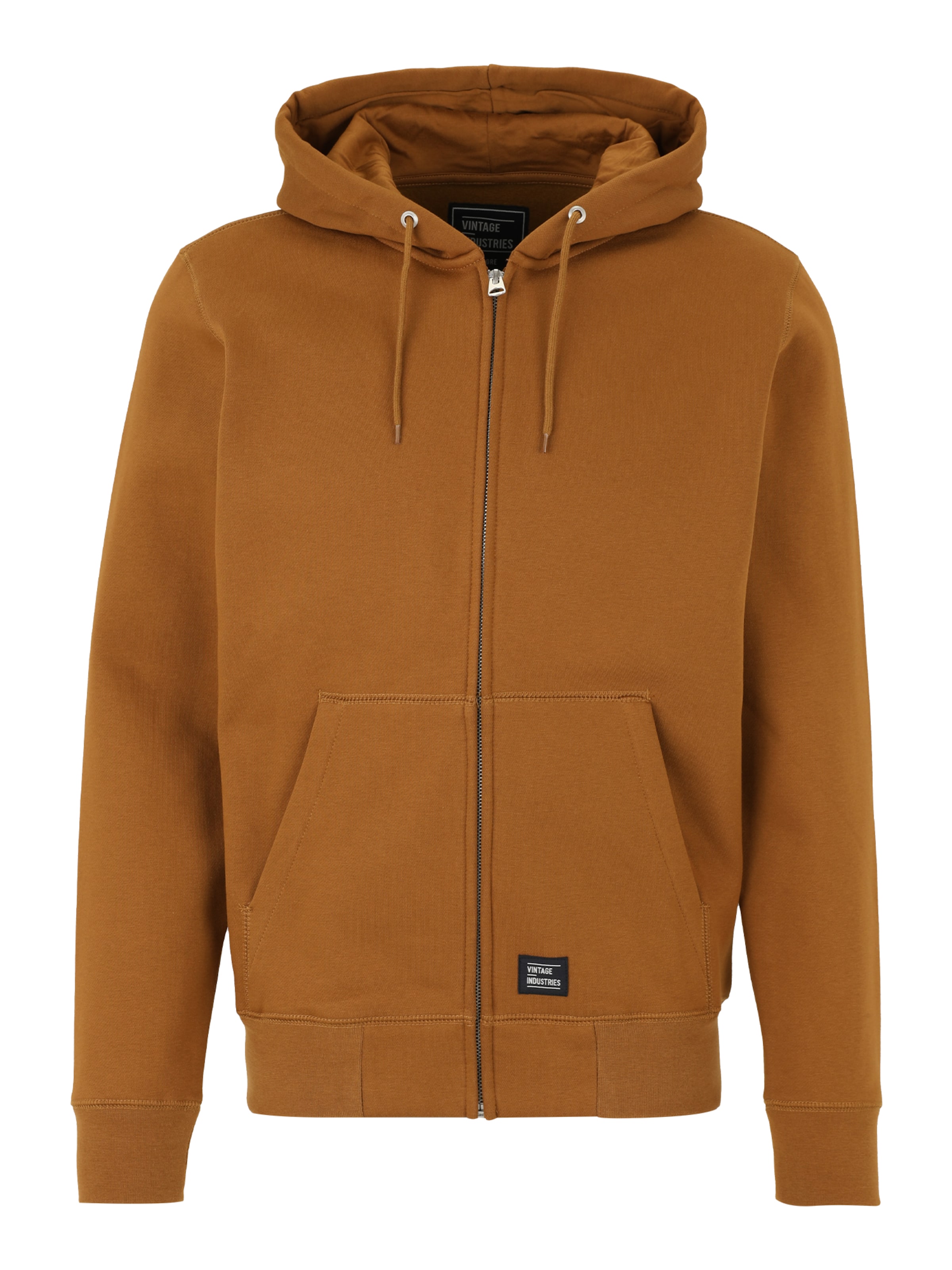 Vintage Industries Sweat jacket 'Redstone' in Brown: front