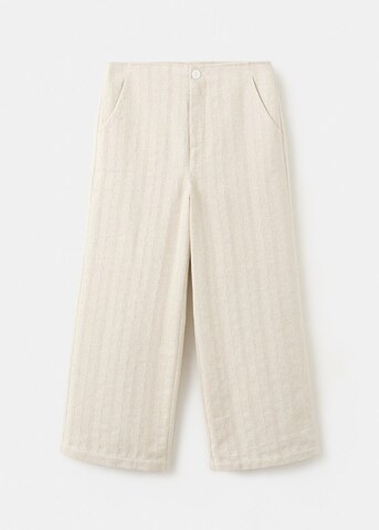 MANGO KIDS Wide leg Pants 'Noraset' in Beige