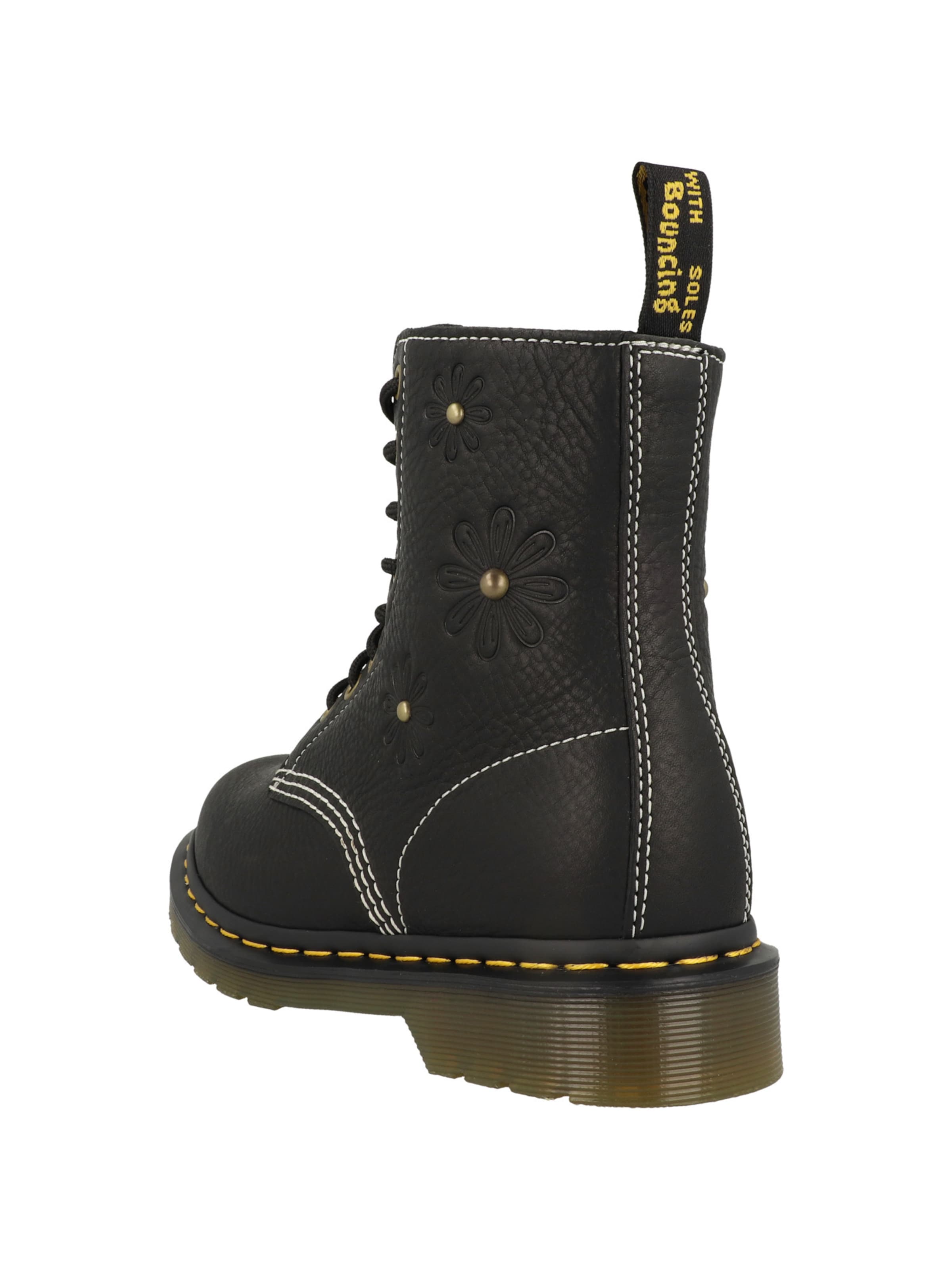 Dr. Martens Schnürstiefelette '1460 Pascal Flower' in Schwarz