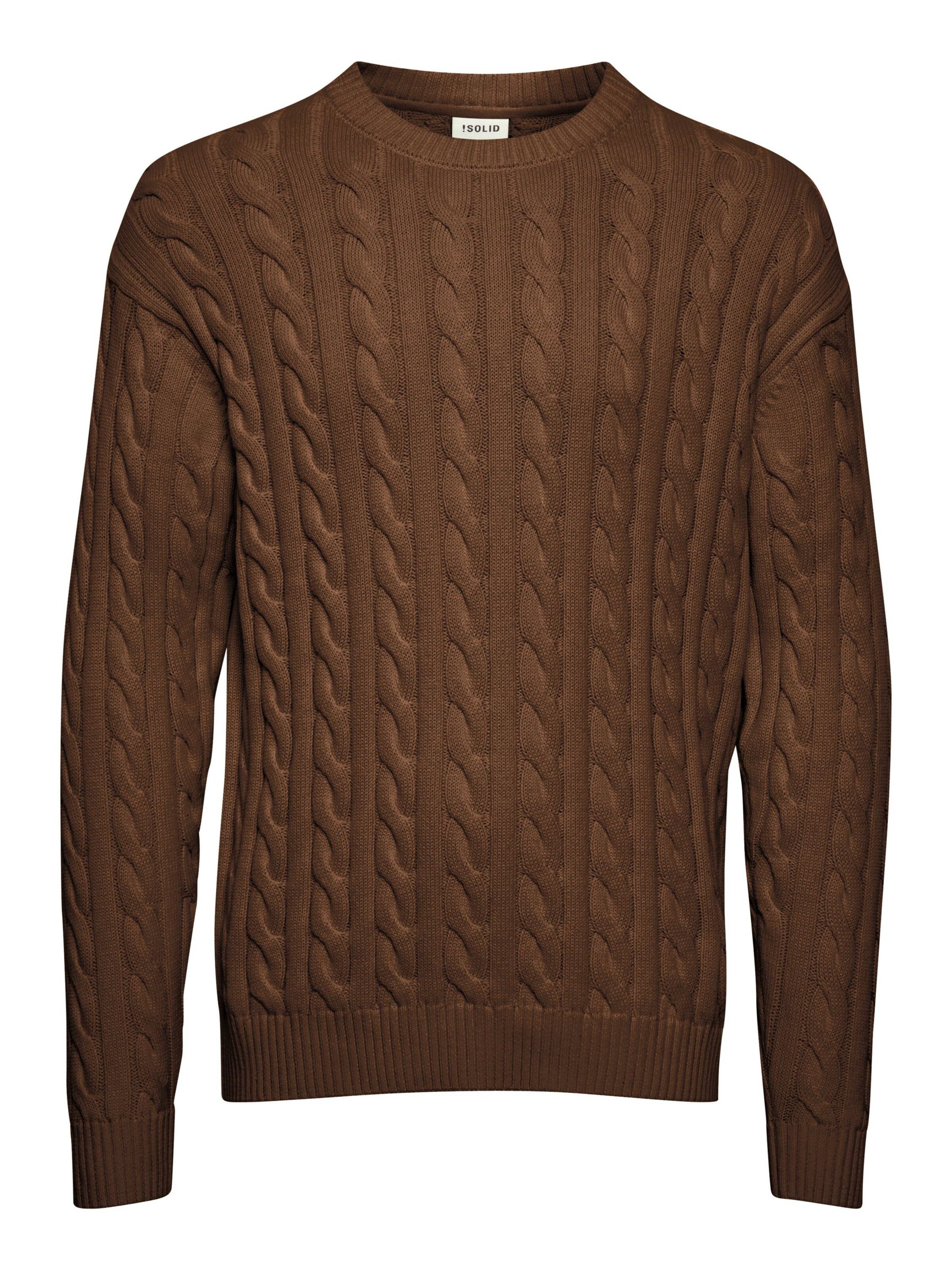 !Solid Pullover 'Malcolm' in Braun: Vorderseite