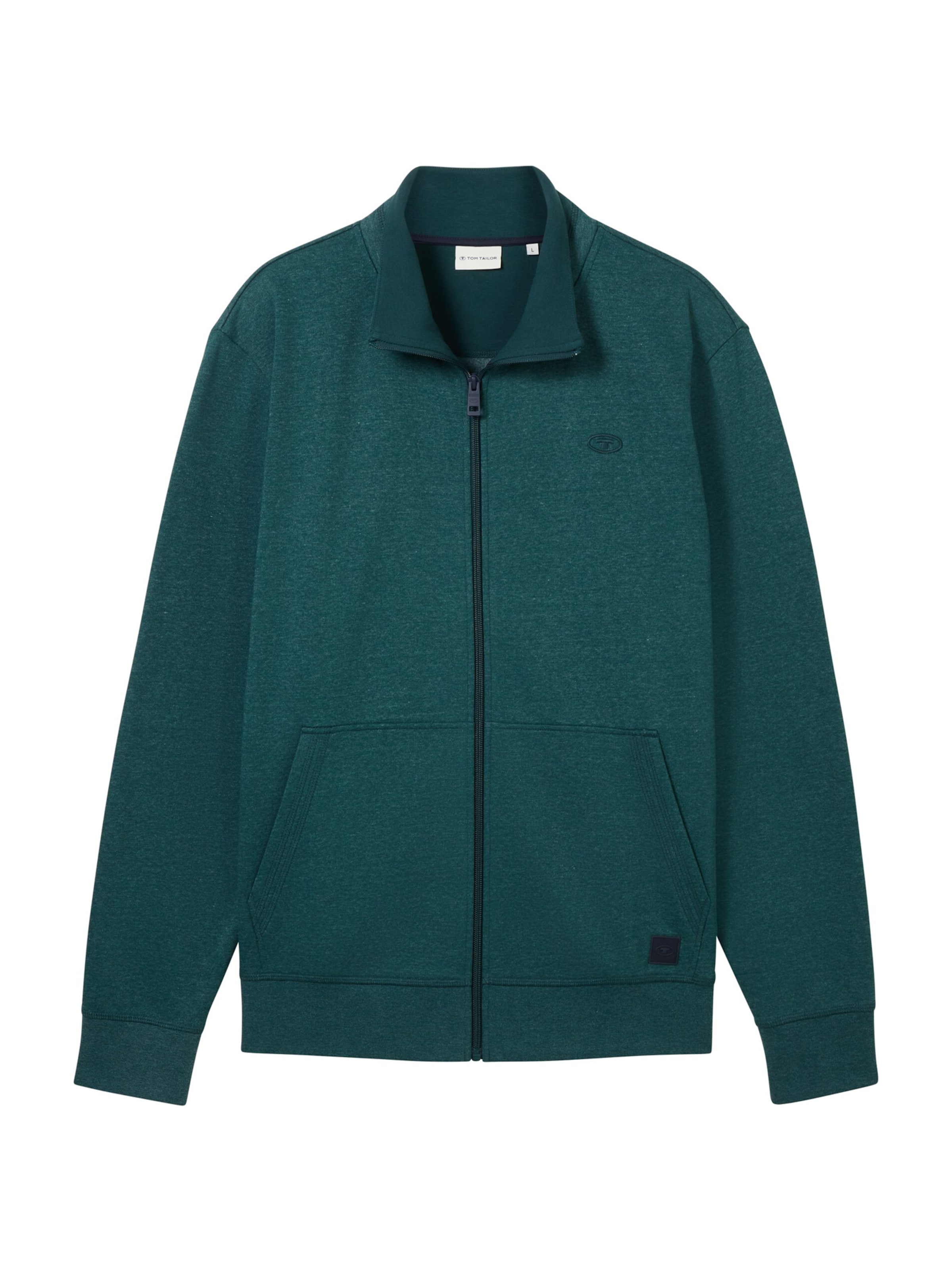 TOM TAILOR Sweatjakke i grøn: forside