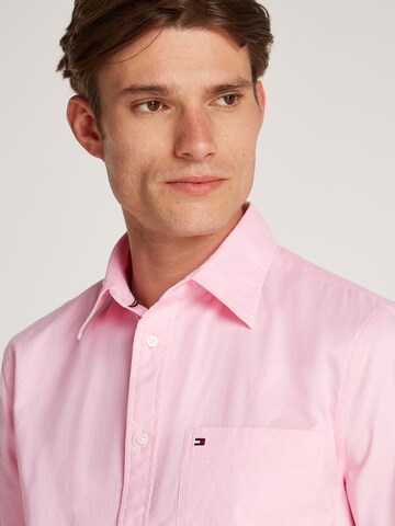 TOMMY HILFIGER Regular Fit Hemd 'Flex' in Pink