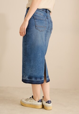 CECIL Midi-Jeansrock in Blau