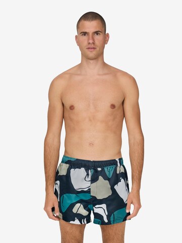 Only & Sons Swim Trunks 'Todd' in Mixed colors: front