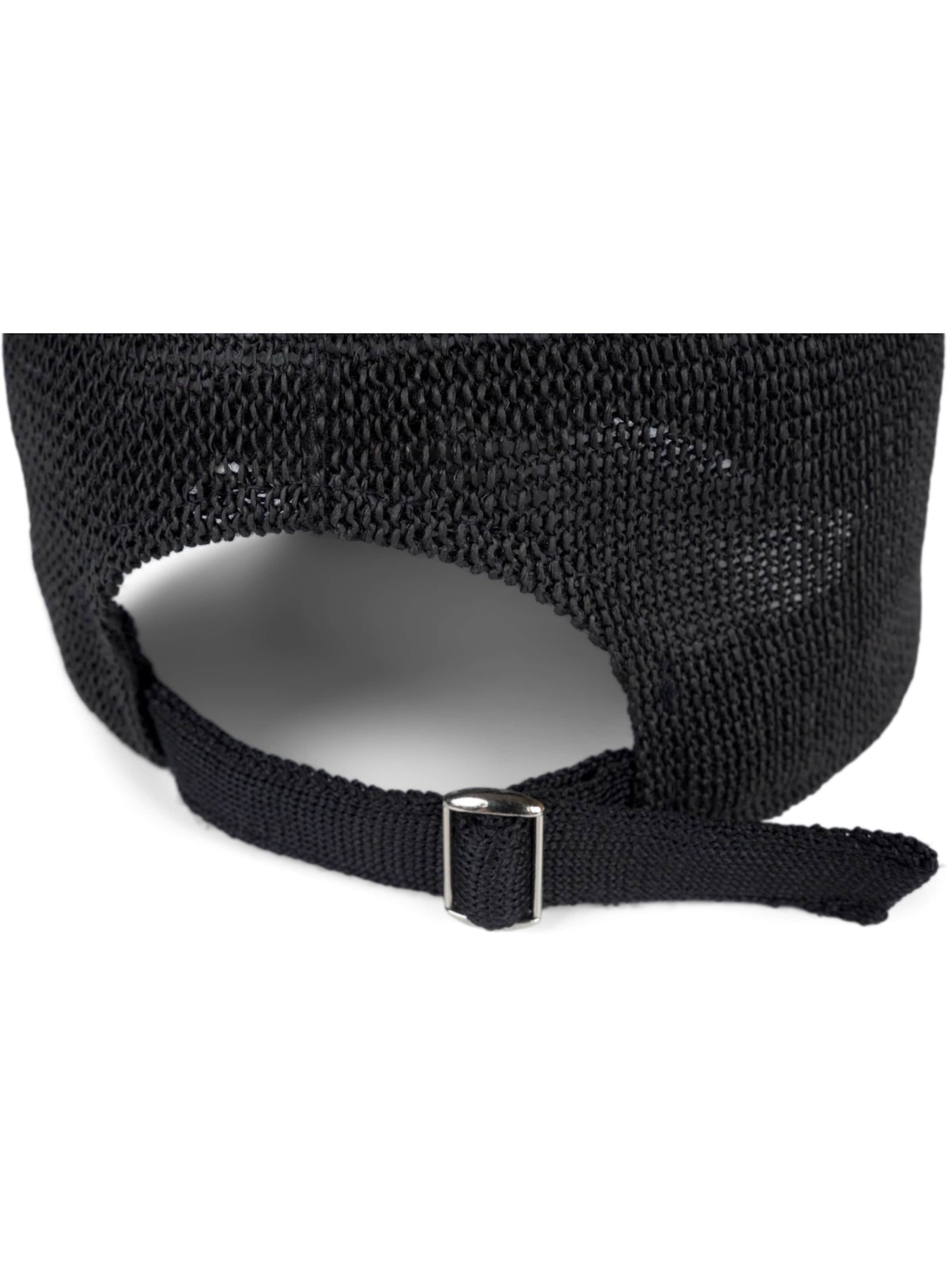 styleBREAKER Cap 'Papierstroh Baseball Cap' in Black