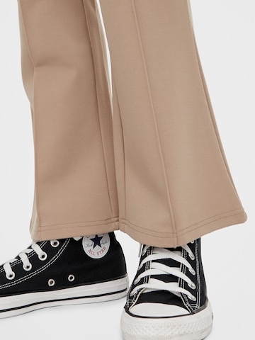 PIECES Flared Pants 'Klara' in Beige