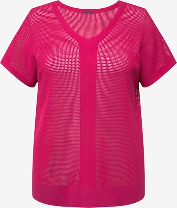 Pull-over Ulla Popken en rose : devant