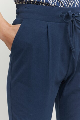 b.young Tapered Pleat-Front Pants 'PANDINA' in Blue