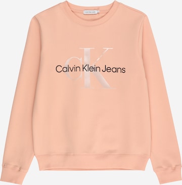 Sweat Calvin Klein Jeans en rose : devant