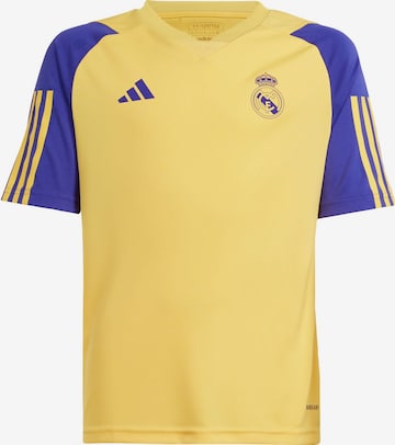 T-Shirt fonctionnel 'Real Madrid' ADIDAS PERFORMANCE en jaune : devant