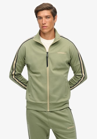 Superdry Sweatvest 'Tech Cult' in Groen: voorkant