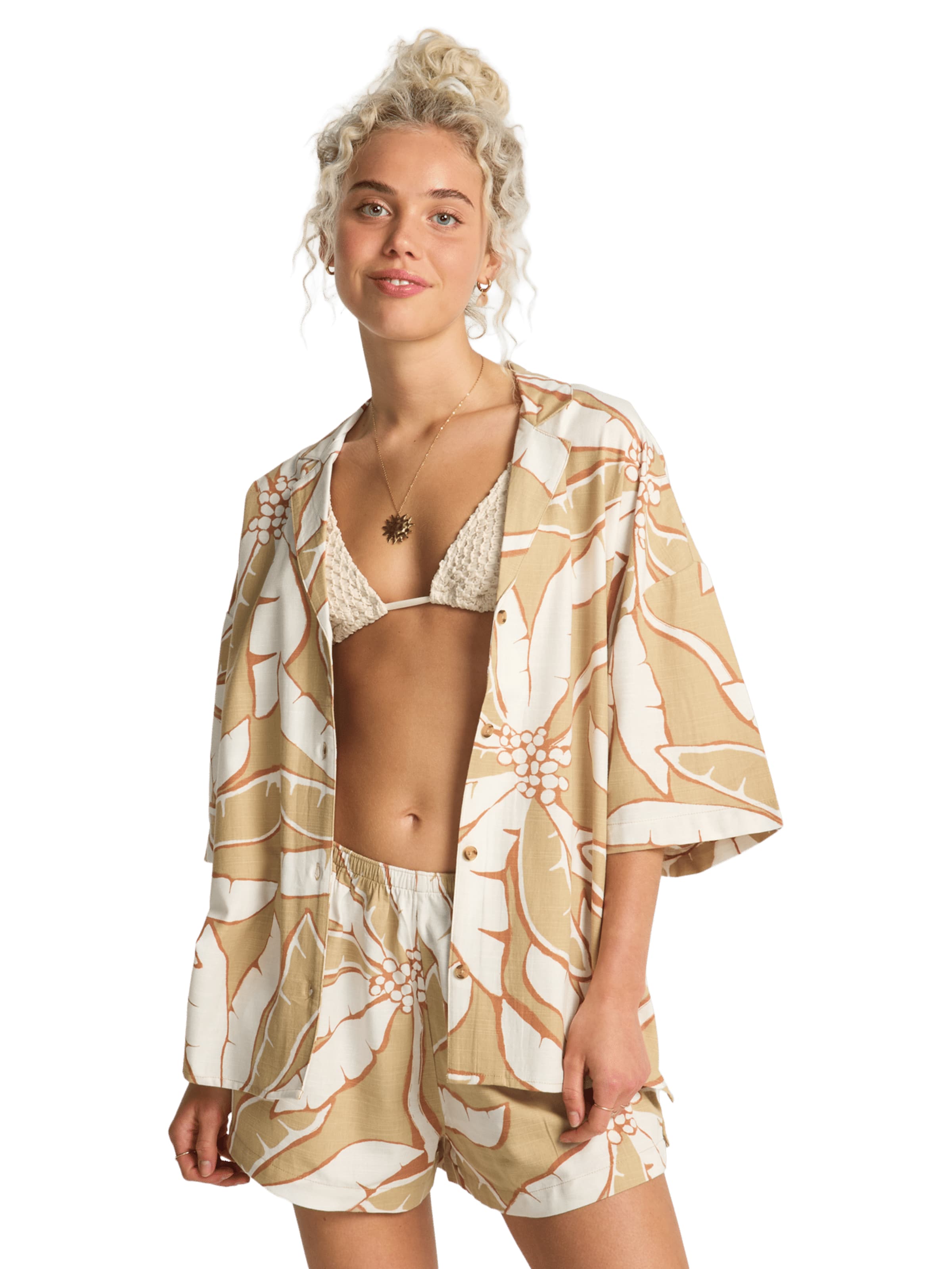 BILLABONG Bluse 'Beach Side' in Grau: Vorderseite