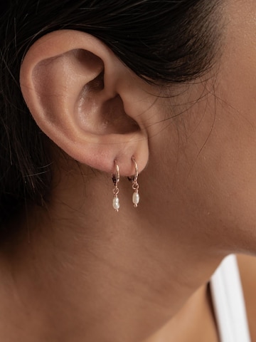Boucles d'oreilles 'Classic Pearl' Hey Happiness en or