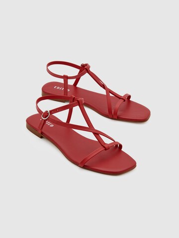 Sandales à lanières 'Toyah' EDITED en rouge