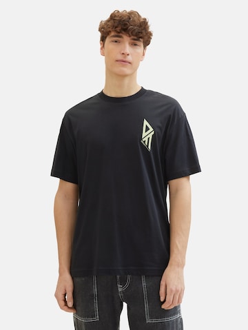 TOM TAILOR DENIM T-shirt i svart: framsida