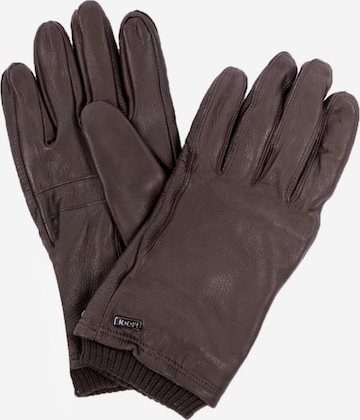 JOOP! Full Finger Gloves in Brown: front