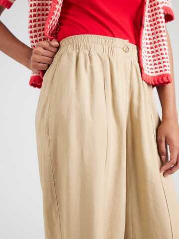 TOPSHOP Loosefit Παντελόνι σε μπεζ