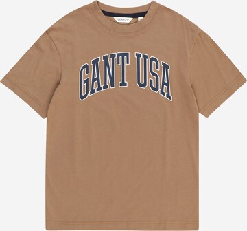 GANT - Camiseta en marrón: frente