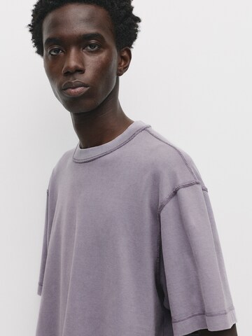 Pull&Bear Koszulka w kolorze fioletowy