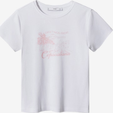 T-shirt 'CABANA' MANGO en blanc : devant