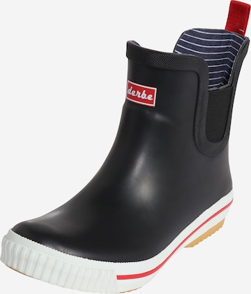 Derbe Rubber Boots in Black: front