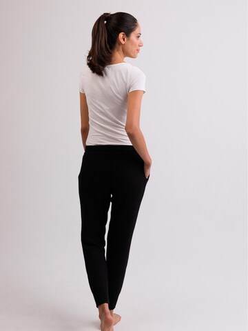 CASH-MERE.CH Tapered Kaschmir Hose in Schwarz