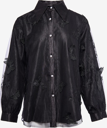 usha WHITE LABEL Blouse in Black: front
