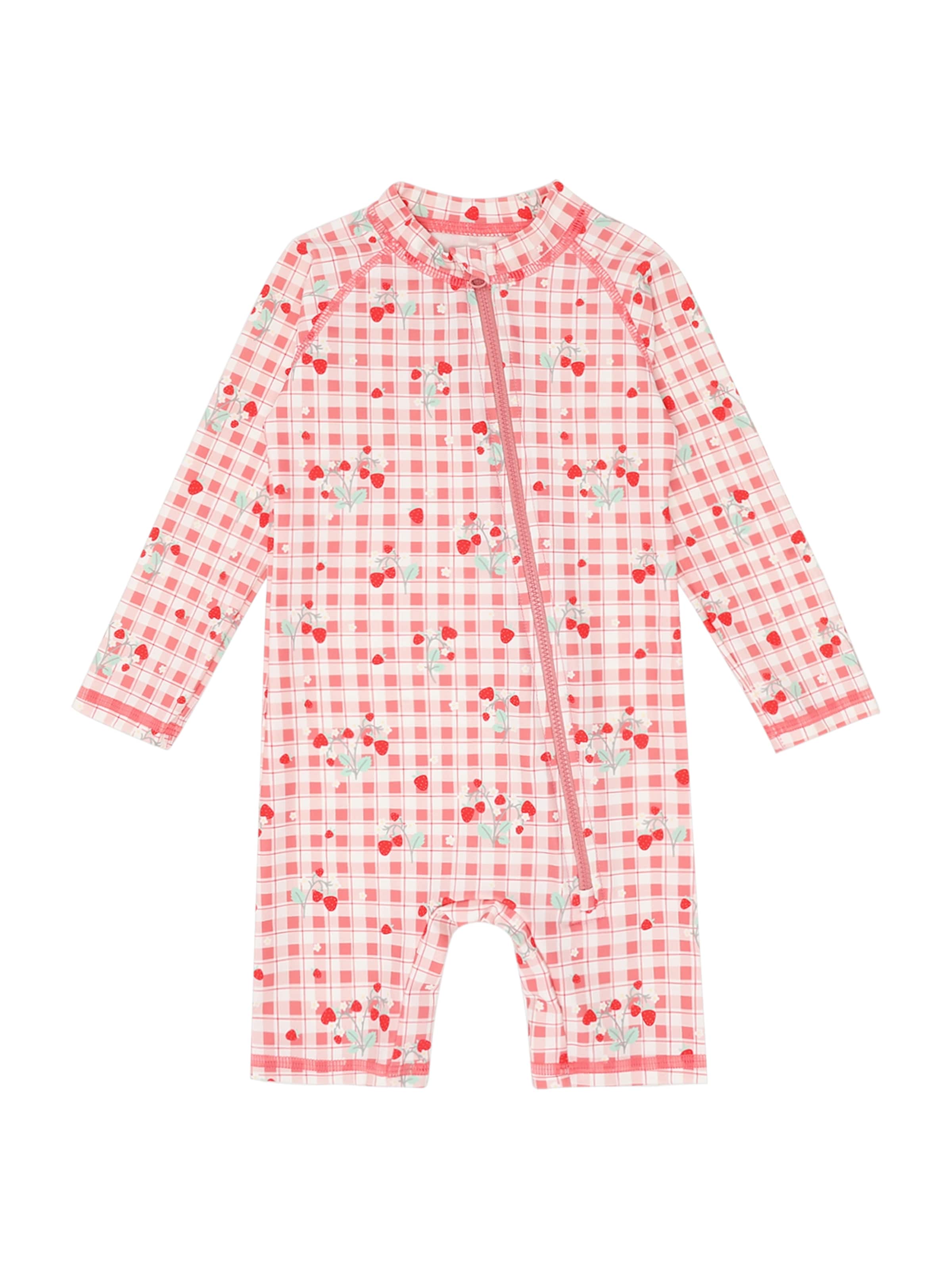 Hust & Claire Badeanzug 'Malaz' in elfenbein / hellgrün / altrosa / rot, Produktansicht