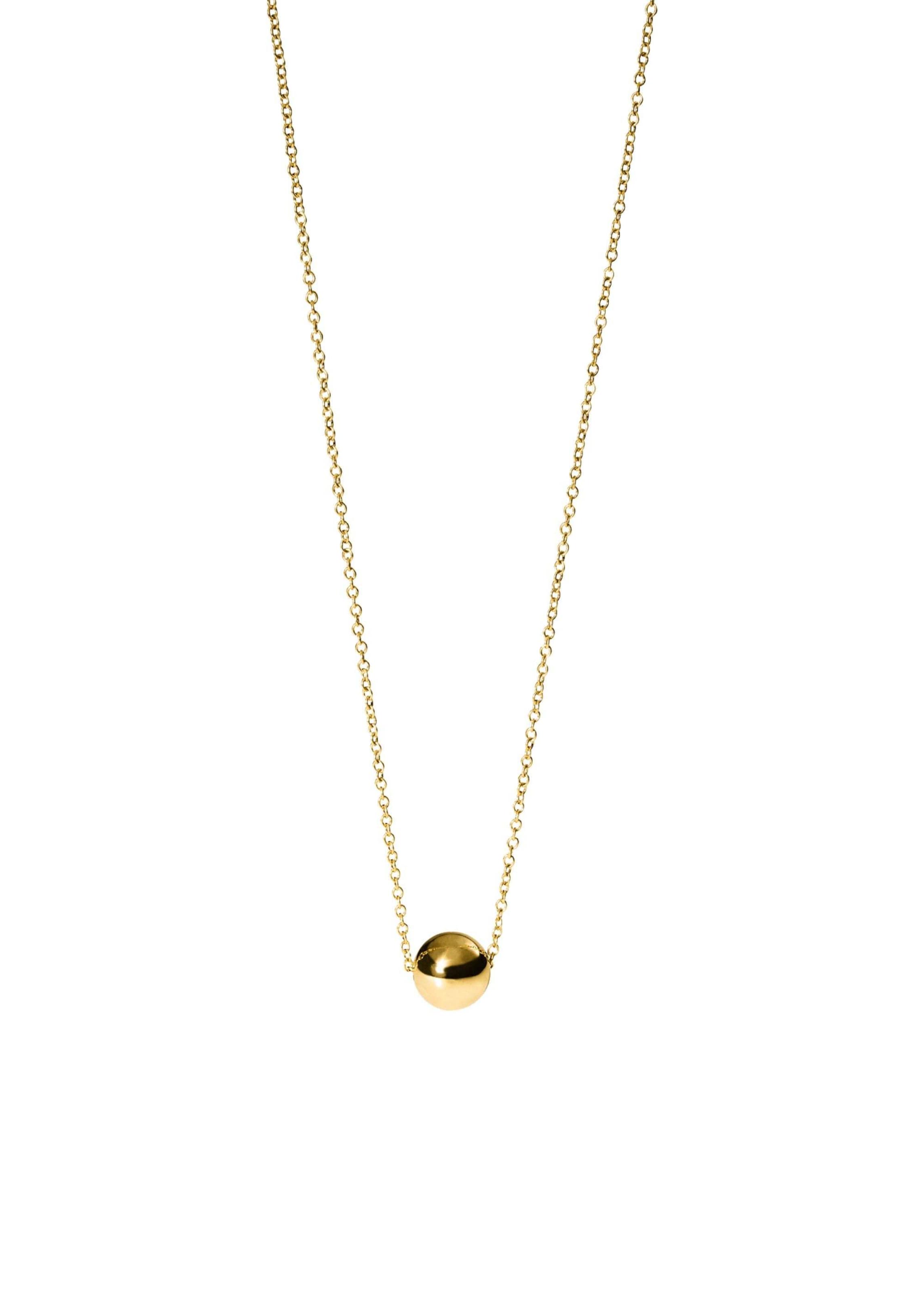 PURELEI Ketting 'Minimalist Orb' in Goud: voorkant