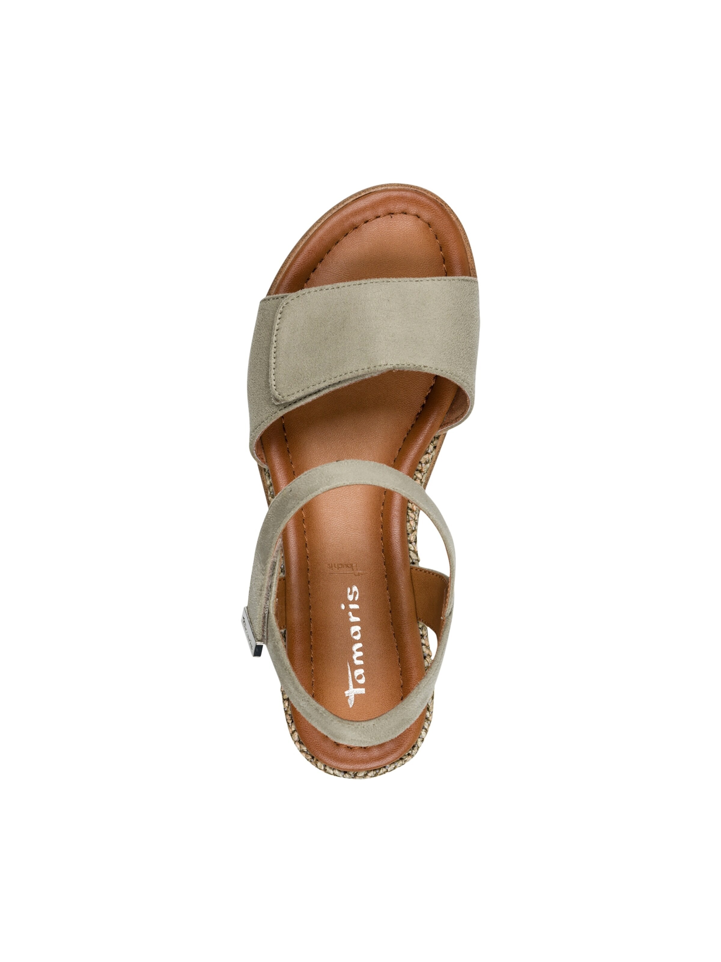 Sandales 'Sandalen mit Keilabsatz und Klettverschluss' Tamaris en gris