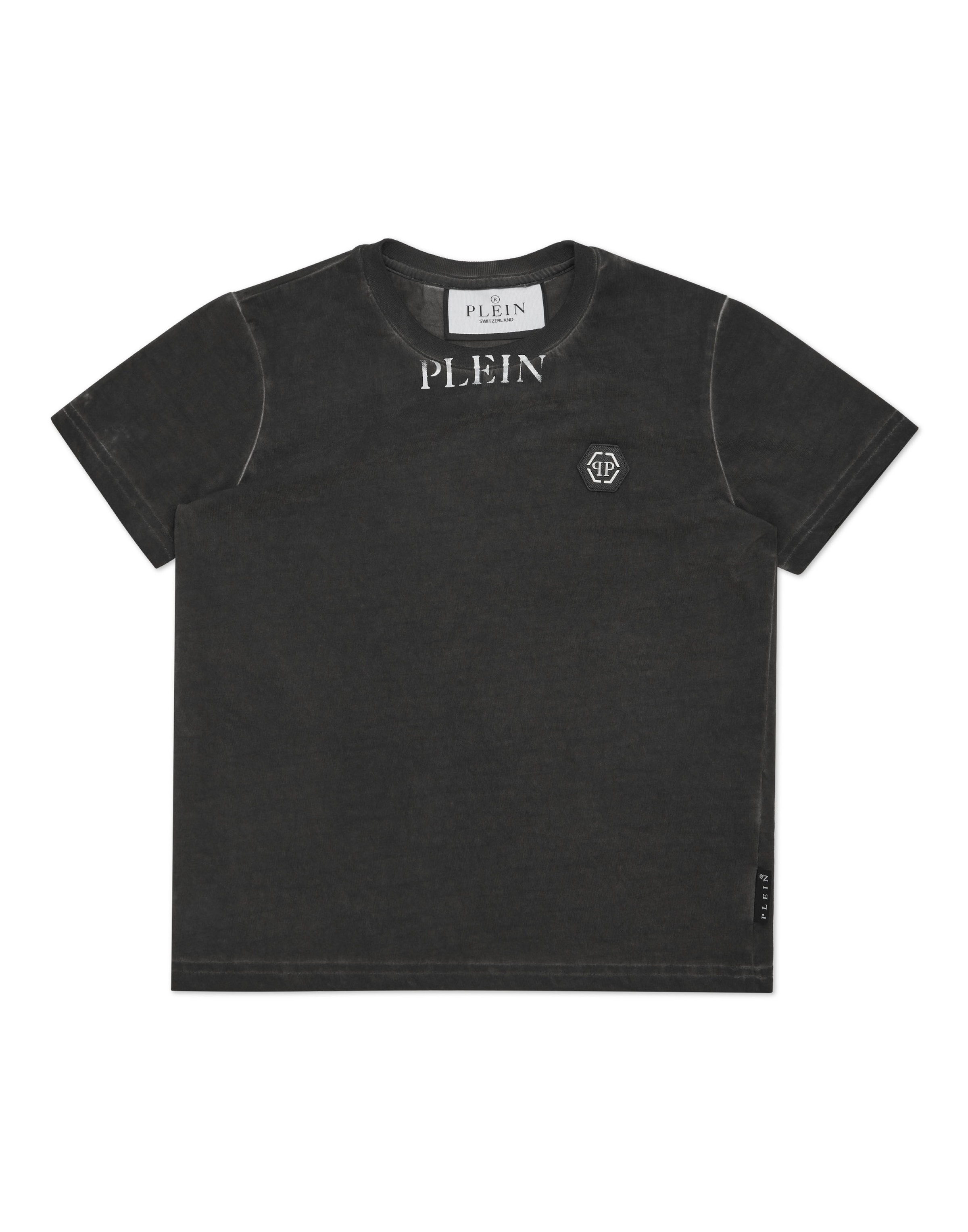 Philipp Plein Shirt 'Basic' in Zwart: voorkant